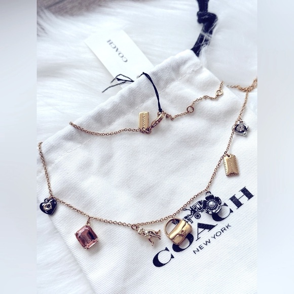 NEW‼️ COACH Mini tabby Handbag Charm Necklace - Picture 2 of 16